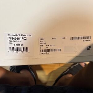 Alexander McQueen Black and Gold Pegasus Boots